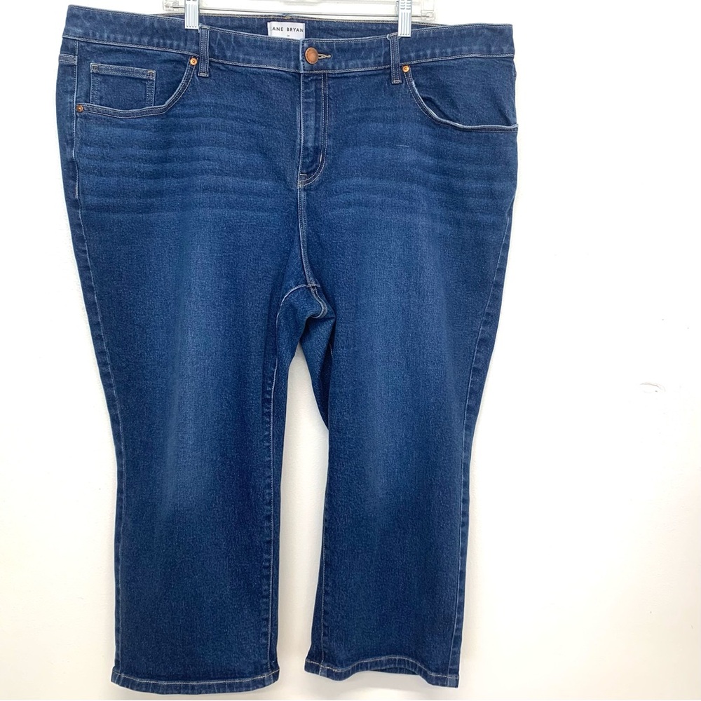 Lane Bryant Mid Rise Straight Crop Jeans Size 24   Casual Travel Work‎ Western